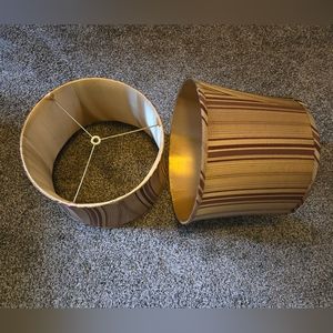 Gold and Burgundy Lamp Shades, Set of 2
